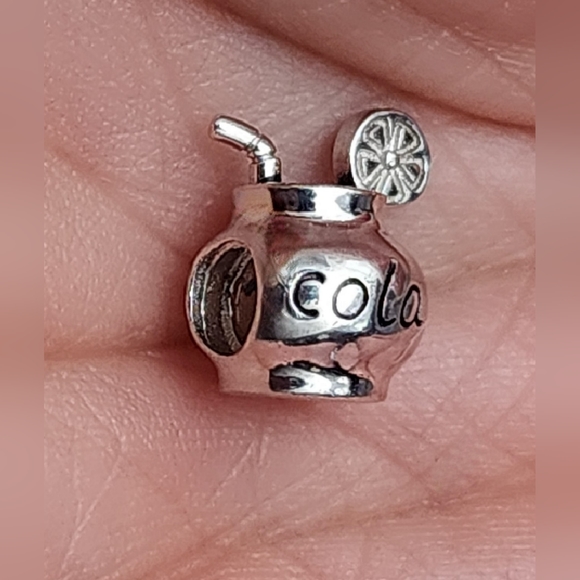 NEW NEVER WORN STERLING SILVER COLA CHARM. FITS PANDORA SEE PICS. - Picture 3 of 12